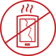 Symbol: Überhitzung der Geräte vermeiden